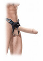 Bardzo duży penis z otworem i jądrami Proteza Fetish Hollow 12 cali Strap-On PD3663-21