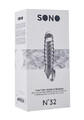 Prążkowana nakładka na penisa z uchywtem na jądra Sono Sleeve No. 32 SONO32TRA