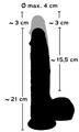 NATURALNY POSUWISTY WIBRATOR PENIS Z JĄDRAMI RC 632978