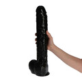 OGROMNE GRUBE DŁUGIE DILDO XXL DUŻY CZARNY PENIS 7099177