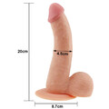 Sprężysty penis z jądrami Dude Dildo 8,8 cali 900195