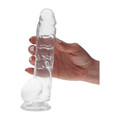 Realistyczny Penis Żelowe Dildo z Jądrami Jelly 8" 010534