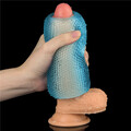 Treningowy MASTURBATOR MĘSKI Prążki Double Side Stroker Blue 906425