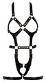 SKÓRZANA SEX UPRZĄŻ BODY Z ODKRYTYM BIUSTEM BDSM Bad Kitty Harness S/M 183302