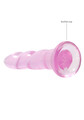 ŻELOWE DILDO ANALNE Z PRZYSSAWKĄ 17 CM PINK 580530