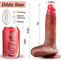 NATURALNY POSUWISTY WIBRATOR PENIS Z JĄDRAMI DILDO PILOT RC 513013