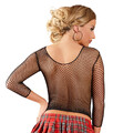 Czarna bluzka-koszulka z siateczki Fishnet Shirt S-L 325337