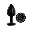 CZARNY METALOWY KOREK ANALNY CZARNY KRYSZTAŁ Plug Dark Secret 793503