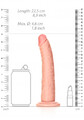 DŁUGI CHUDY PENIS BEZ JĄDER NA PRZYSSAWCE 20,5 CM 625668