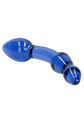 Szklane dildo dwustronne Superior Blue 303011