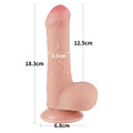 PENIS Z NAPLETKIEM KRĘGOSŁUP + RUCHOMA SKÓRA SLIDING-SKIN DONG DILDO 7.0 CALI 400257