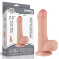 PENIS Z NAPLETKIEM KRĘGOSŁUP + RUCHOMA SKÓRA SLIDING-SKIN DONG DILDO 7.0 CALI 400257