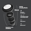 POSUWISTY KOREK ANALNY Z WIBRACJAMI LED RGB ŚWIECI + PILOT RC 800680
