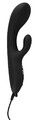 CZARNY WIBRATOR KRÓLIK DO PUNKTU-G I ŁECHTACZKI INTENSE USB 486359