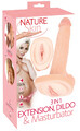 3W1 NAKŁADKA NA PENISA MASTURBATOR Z WAGINĄ I DILDO 678686