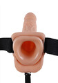 Wibrująca proteza penisa z jądrami i otworem na pasku Pipedream Fetish Hollow Strap-On 7 cali PD3376-21