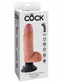 Penis z jądrami i wibracjami King Cock 7 cali PD5406-21