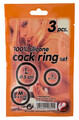 Trzy pierścienie erekcji na penisa Silicone Cock Ring Set 510866