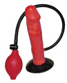 Czerwony pompowany wibrator Penis RED Balloon Dildo 567388