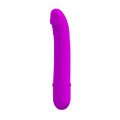 Mini wibrator penis z silikonu 10 funkcji 3 silniki BECK Purple 312119