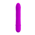 Mini wibrator penis z silikonu 10 funkcji 3 silniki BECK Purple 312119