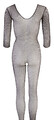 Zmysłowy kostium siateczkowy z rozcięciem w kroczu Bodystocking Catsuit S-L 230618