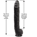 Czarny gigantyczny penis Dick Rambone Dildo 13,4 cali 1026801