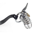 Metalowy pas cnoty na pasku Extreme Chastity Belt Pipedream PD3669-23