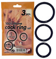 Trzy pierścienie erekcji na penisa Silicone Cock Ring Set 510866