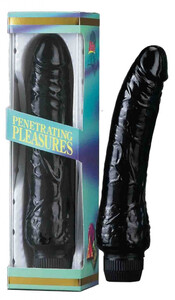 Wibrator Czarny Żelowy Realistyczny Penis 20 cm 220180