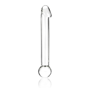 Podwójne chude szklane dildo z żołędziem 169674