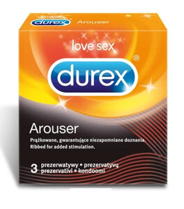 Durex arouser prezerwatywy prążkowane 3 szt. 964853