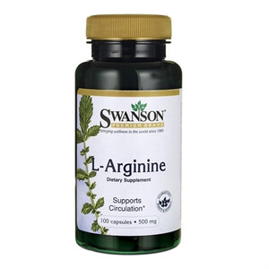 L-Arginina AjiPure Swanson 500 mg Potencja Energia Siła 100 kaps. 018522
