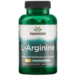 L-Arginina Forte Swanson 850 mg Maximum Strength Potencja Energia Siła 90 kaps. 117133
