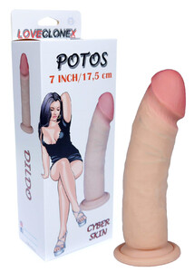 DILDO POTOS SZTUCZNY PENIS CYBER SKÓRA JAK ŻYWY 21-00027