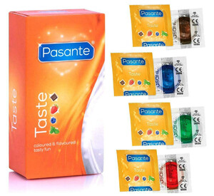 Kolorowe i Smakowe Prezerwatywy Pasante Taste Condoms 12 szt. 483355