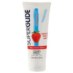 Jadalny smakowy żel nawilżający SUPERGLIDE TRUSKAWKOWY 75 ml 44119