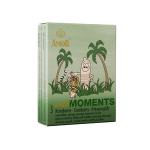 Prezerwatywy Prążkowane z Wypustkami Amor Moments 3 szt. 502258