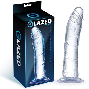 DILDO DONG ŻELOWY PENIS NA PRZYSSAWCE GLAZED Realistic 21,5 cm 799710