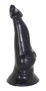 DUŻY CZARNY ŻELOWY PENIS DO TYŁKA PLUG DILDO GERMAN DOGGY 072040