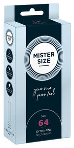 SZEROKIE PREZERWATYWY MISTER SIZE 64 MM 10 SZTUK 480171