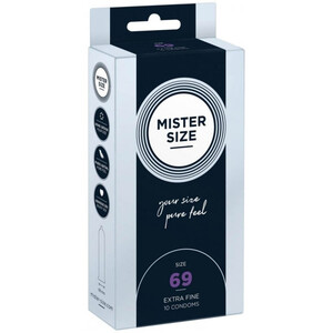 SZEROKIE PREZERWATYWY MISTER SIZE 69 MM 10 SZTUK 480201