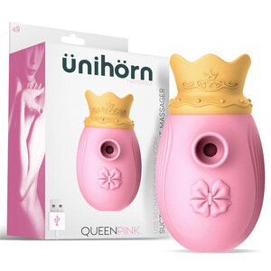 SSĄCY MASAŻER ŁECHTACZKI WIBRATOR Z JĘZYKIEM ÜNIHÖRN QueenPink 797969