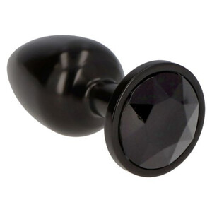 CZARNY METALOWY KOREK ANALNY CZARNY KRYSZTAŁ Plug Dark Secret 738746