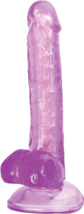 ANATOMICZNY ŻELOWY PENIS Z JĄDRAMI DILDO CELIAM PURPLE 762011 