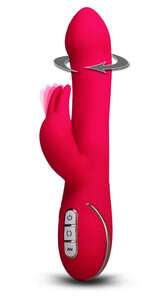 OBROTOWY WIBRATOR + STYMULATOR ŁECHTACZKI KRÓLIK Rabbit Esquire 009962