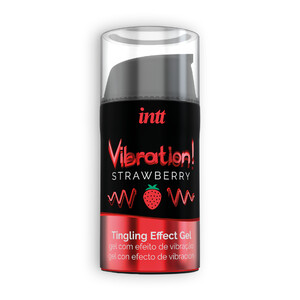 WIBRATOR W ŻELU O SMAKU TRUSKAWEK VIBRATION! 15 ml 015325