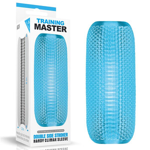 Treningowy MASTURBATOR MĘSKI Prążki Double Side Stroker Blue 906425