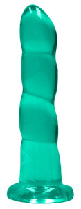 ŻELOWE DILDO ANALNE Z PRZYSSAWKĄ 17 CM GREEN 580561