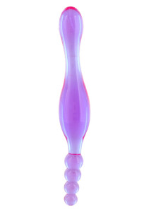 Dwustronny żelowy penis analny Smoothy Prober Dildo EX 003717